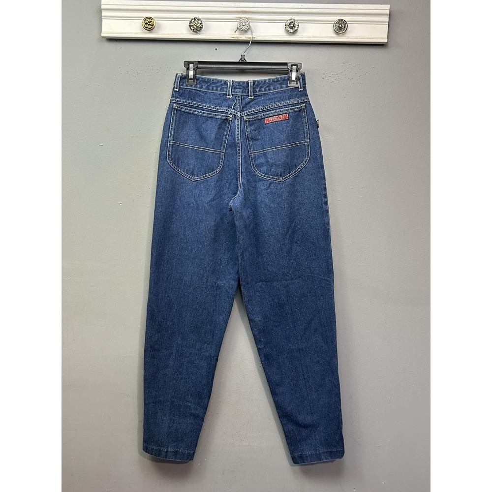 Vintage Sasson Jeans Juniors 9 Blue Medium Wash High Rise Mom 100% Cotton